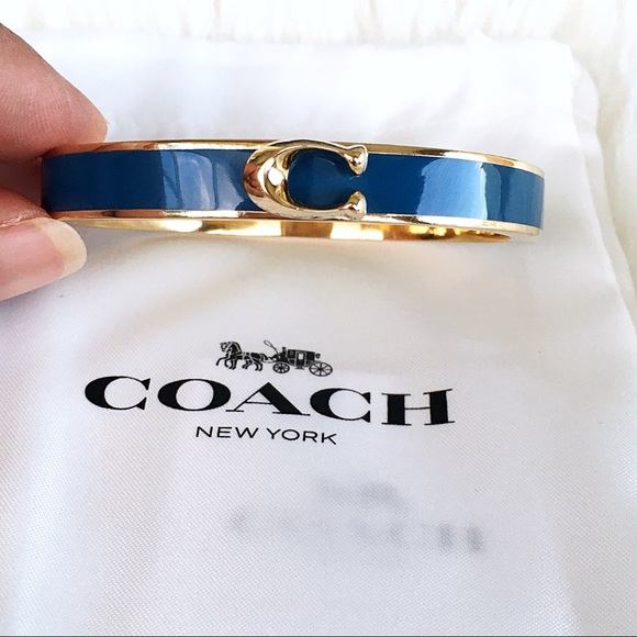 Coach Jewelry - COACH Signature Push Hinge Bangle